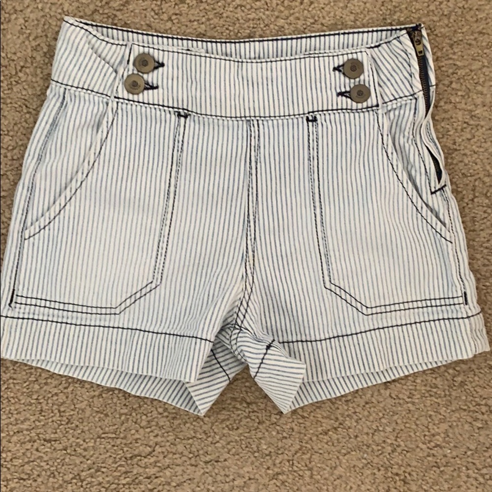 Hudson High Waist Striped Shorts